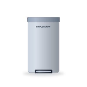 Simplehuman 45-Liter Rectangular Hands-Free Kitchen Step Trash Can Brushed Stainless Steel